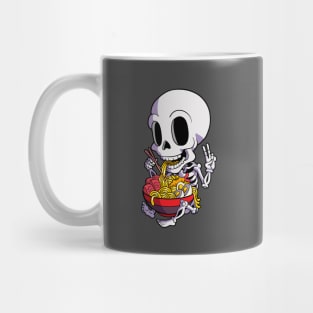 Kawaii Japanese Ramen Skeleton Halloween Anime Food Lovers Mug